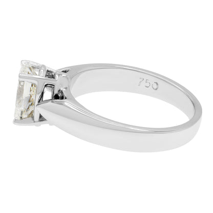 Exclusive 18K White Gold 1.16 Carat Pear Diamond Solitaire Ring — 3.5 — Side View