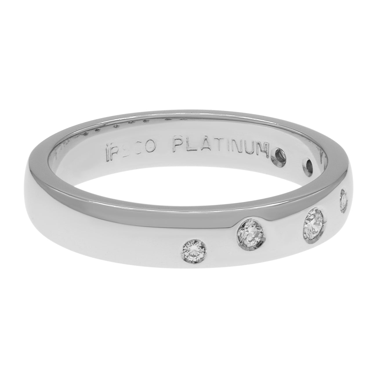 Exclusive Platinum 0.20 Carat Sprinkle Diamond Ring — 4.25 — Side View
