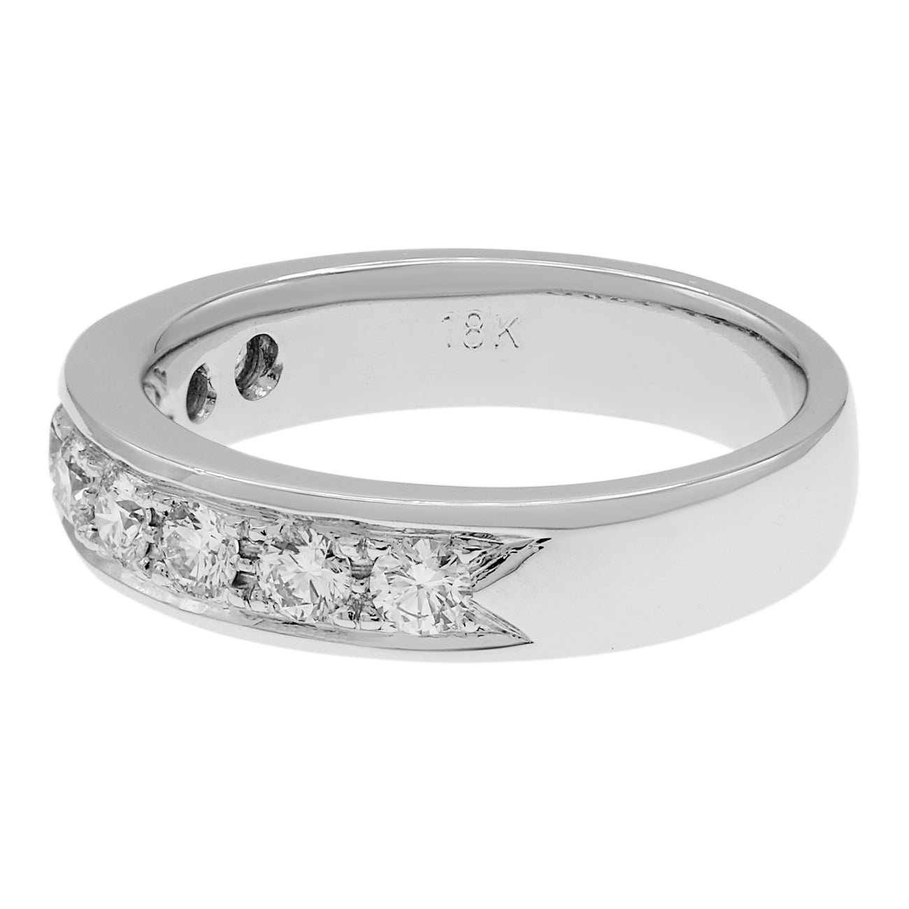 Exclusive 18K White Gold 0.90 Carat Diamond Ring — 8.25 — Side View