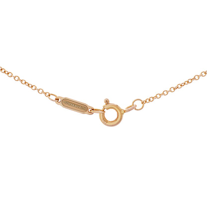 Exclusive Tiffany & Co. 18K Rose Gold Diamond Horseshoe Pendant Necklace — Back View