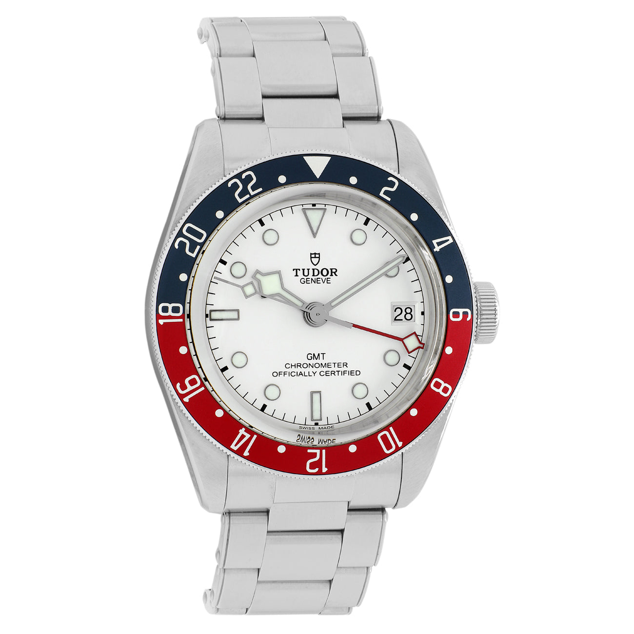Exclusive Tudor Stainless Steel Black Bay GMT 79830RB — Front View