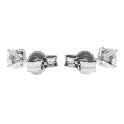 Exclusive 18K White Gold 0.61 Carat Diamond Stud Earrings — Side View