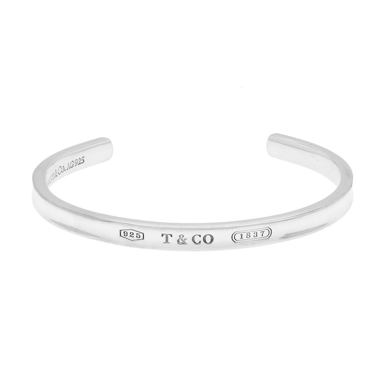 Exclusive Tiffany & Co. Sterling Silver 1837 Cuff Bracelet — Front View