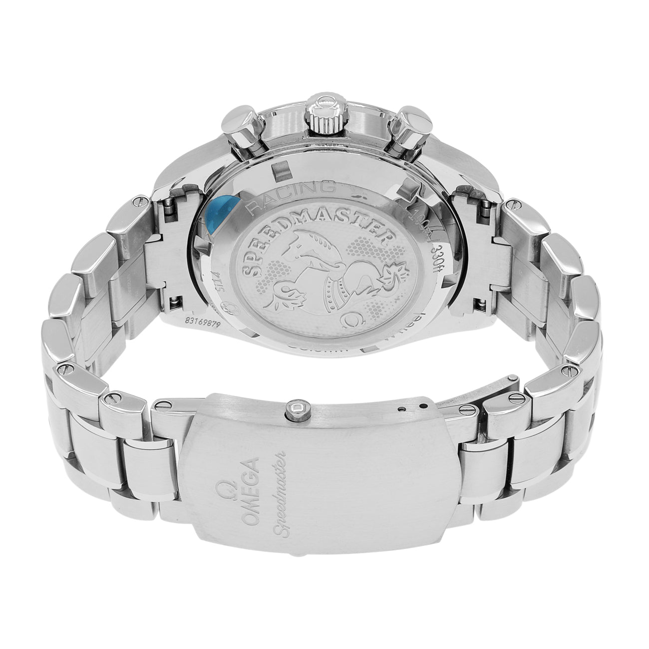 Exclusive Omega Stainless Steel Speedmaster Racing Chronograph 326.30.40.50.01.002 — Side View