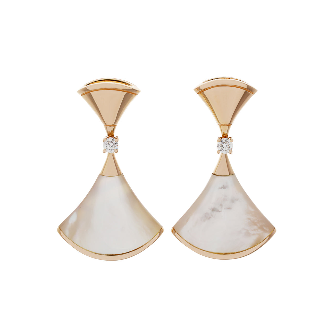 Exclusive Bulgari 18K Rose Gold Divas’ Dream Earrings — Front View