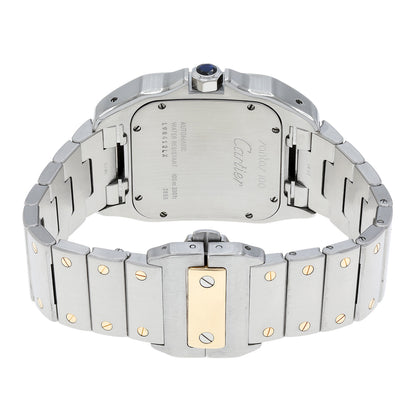 Exclusive Cartier Stainless Steel 18K Yellow Gold Santos 100 XL W200728G — Side View