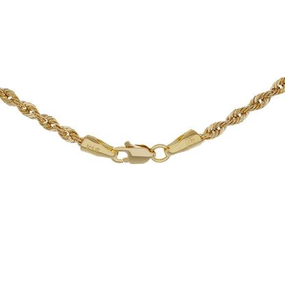 Exclusive 18K Yellow Gold Rope Chain — Side View