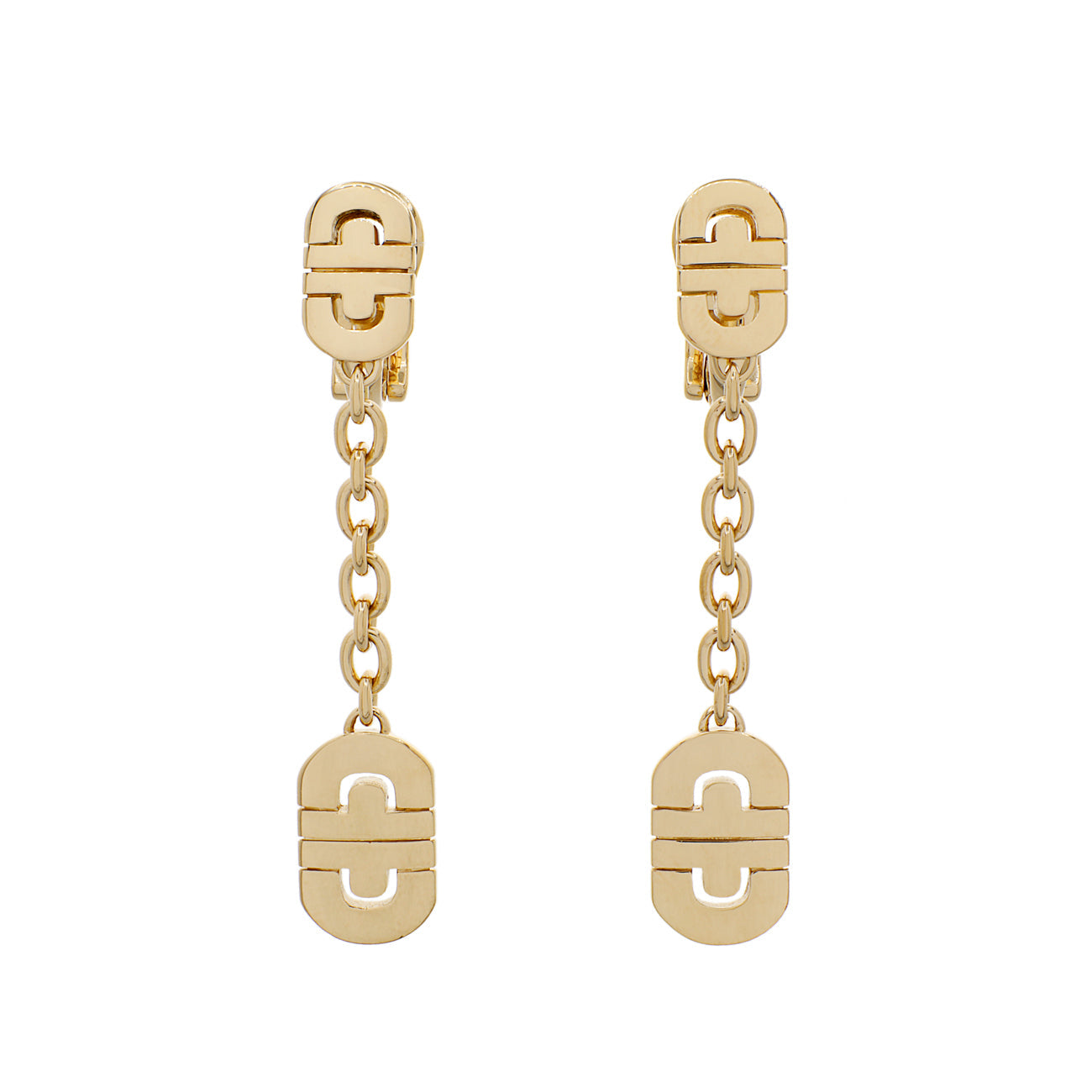 Exclusive Bulgari 18K Yellow Gold Parentesi Drop Earrings — Front View