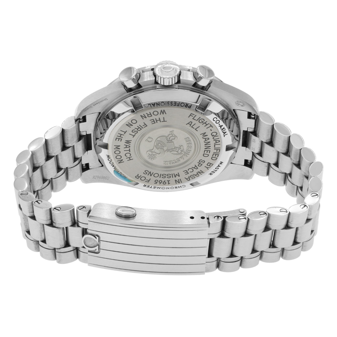 Exclusive Omega Stainless Steel Speedmaster Professional Moonwatch 310.30.42.50.01.001 — Side View