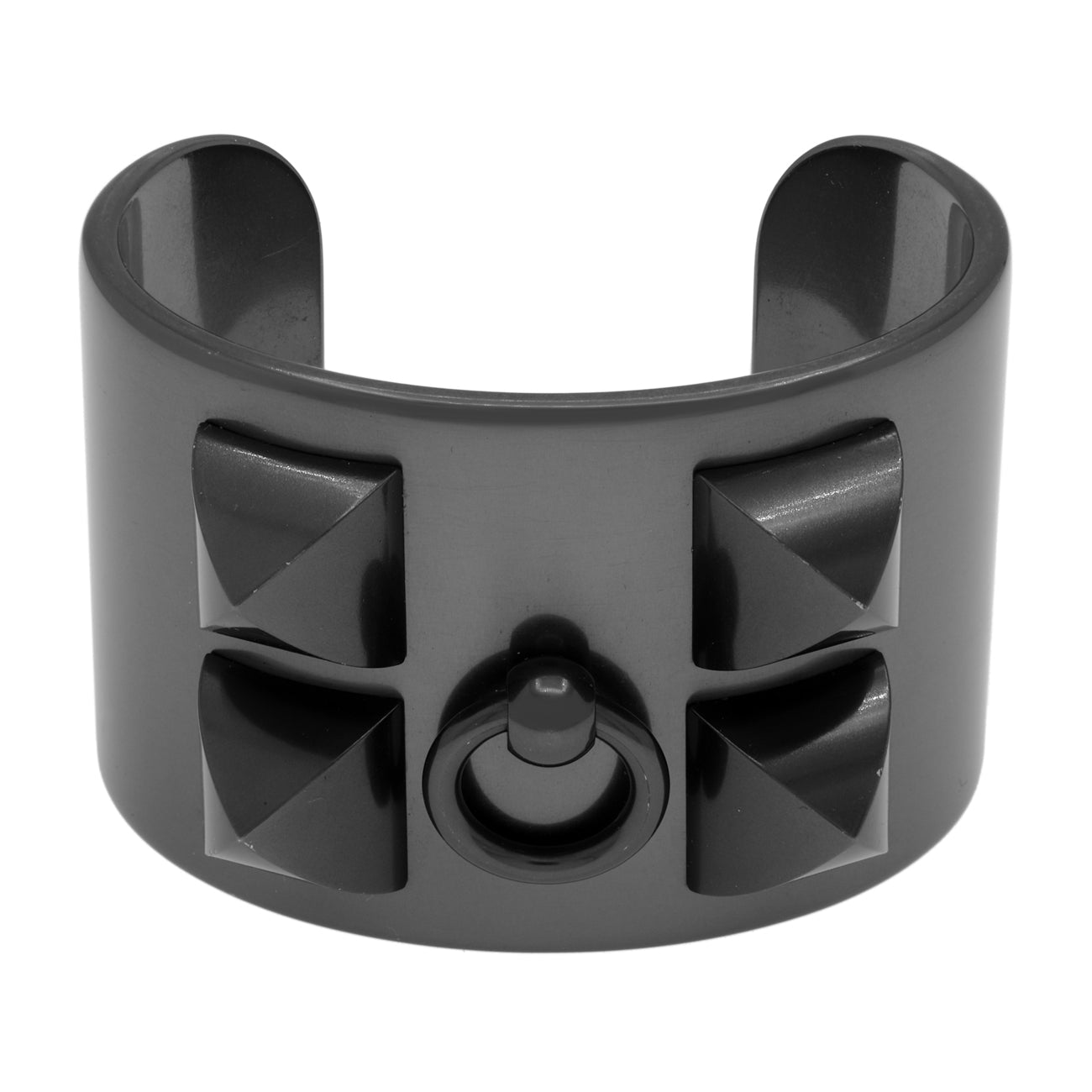Exclusive Hermes Aluminium Senset Collier de Chien Bracelet — Front View