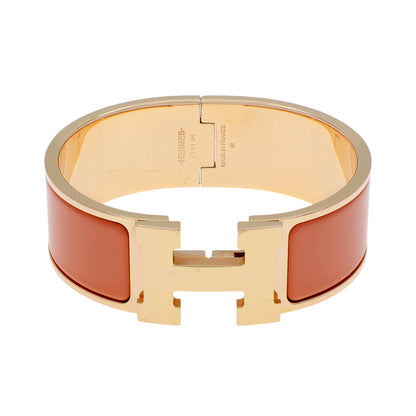 Exclusive Hermes Wide Clic Clac H Bracelet — Front View