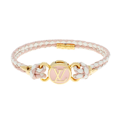 Exclusive Louis Vuitton Braided Calfskin Clic It Fun and Sun Bracelet — Front View
