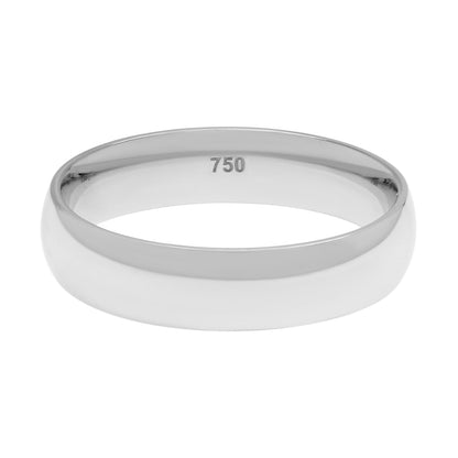 Exclusive 18K White Gold Band Ring — 7.5 — Front View