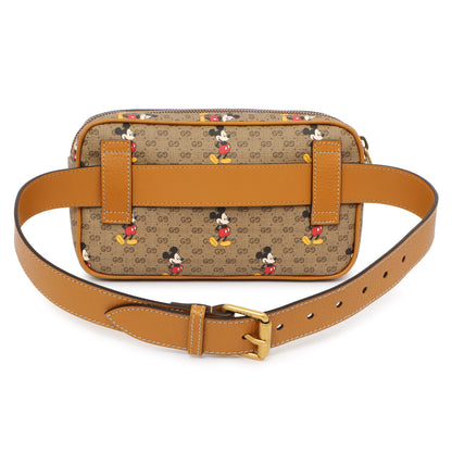 Exclusive Gucci X Disney Mini Vintage GG Supreme Monogram Mickey Mouse Belt Bag — Side View