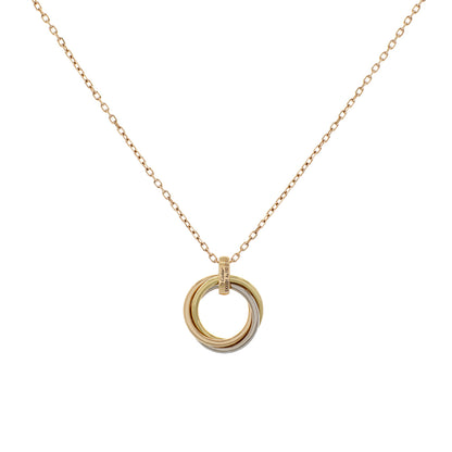 Exclusive Cartier 18K Diamond Trinity Pendant Necklace — Side View
