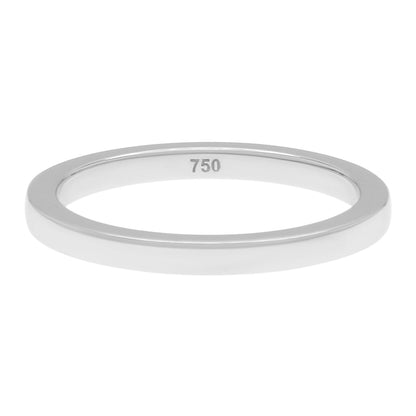 Exclusive 18K White Gold Band Ring — 3.5 — Front View