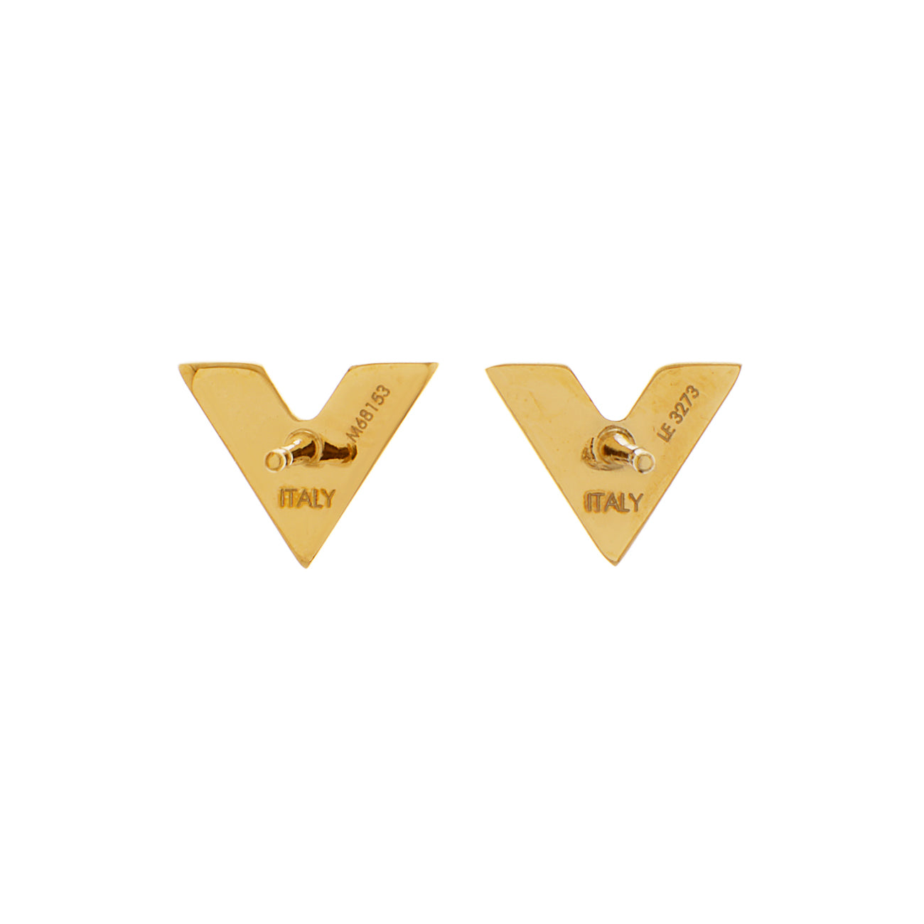 Exclusive Louis Vuitton Essential V Stud Earrings — Side View