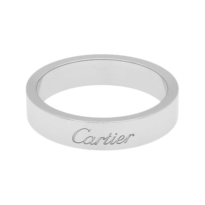 Exclusive Cartier Platinum C de Cartier Wedding Band Ring — Front View