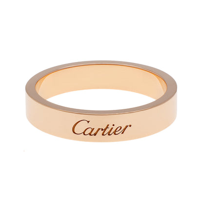 Exclusive Cartier 18K Rose Gold C de Cartier 4mm Wedding Band — Front View