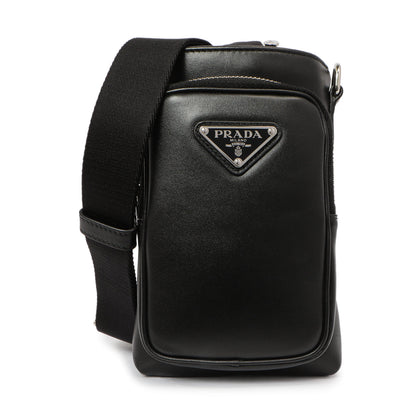 Exclusive Prada Black Calfskin Smartphone Case — Front View