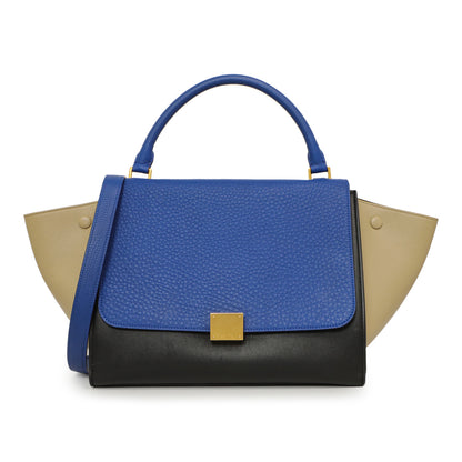 Exclusive Celine Tri-Color Calfskin Medium Trapeze — Front View