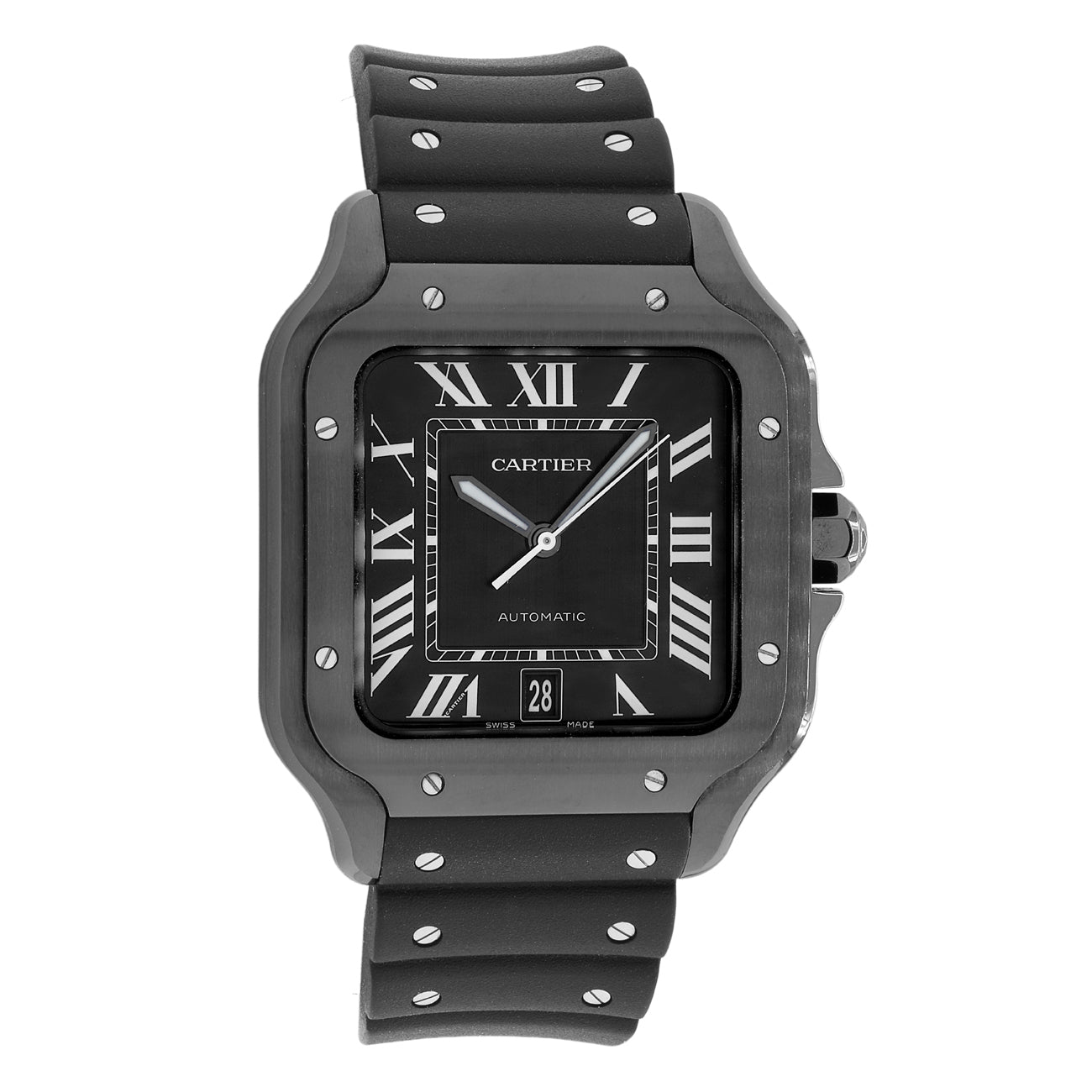 Exclusive Cartier Stainless Steel ADLC Santos de Cartier WSSA0039 — Front View