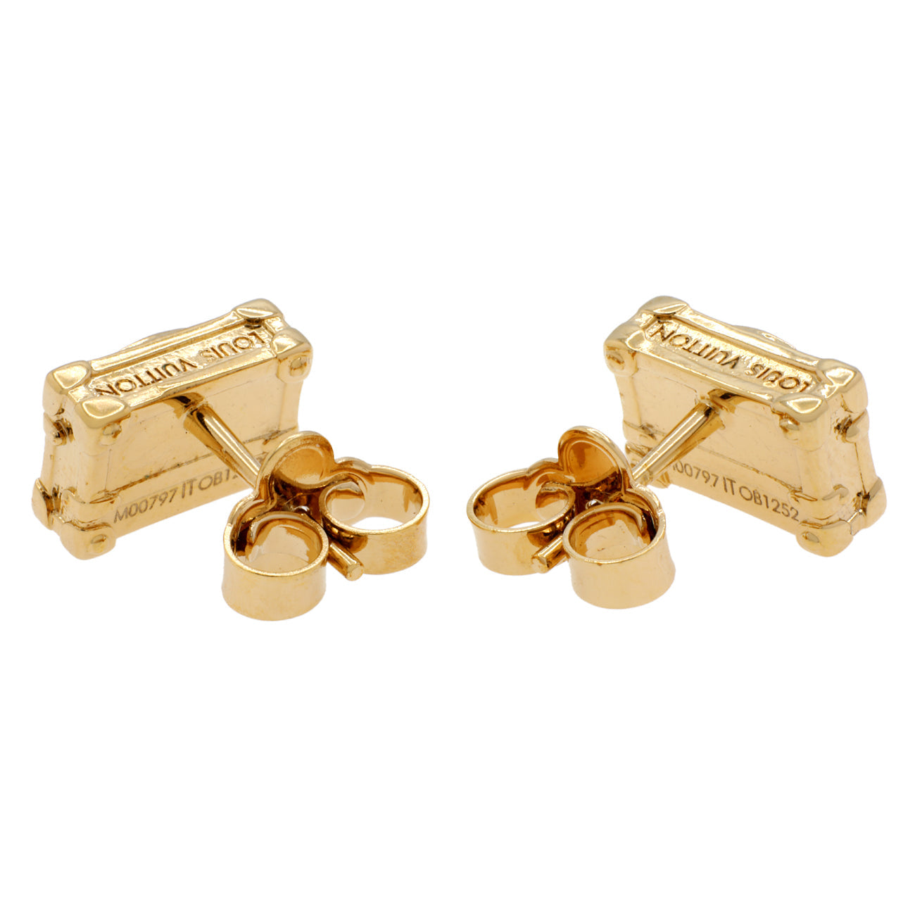 Exclusive Louis Vuitton Petite Malle Earrings — Side View