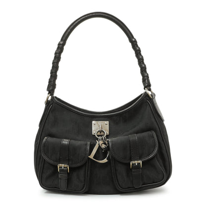 Exclusive Christian Dior Black Diorissimo Lovely Hobo — Front View