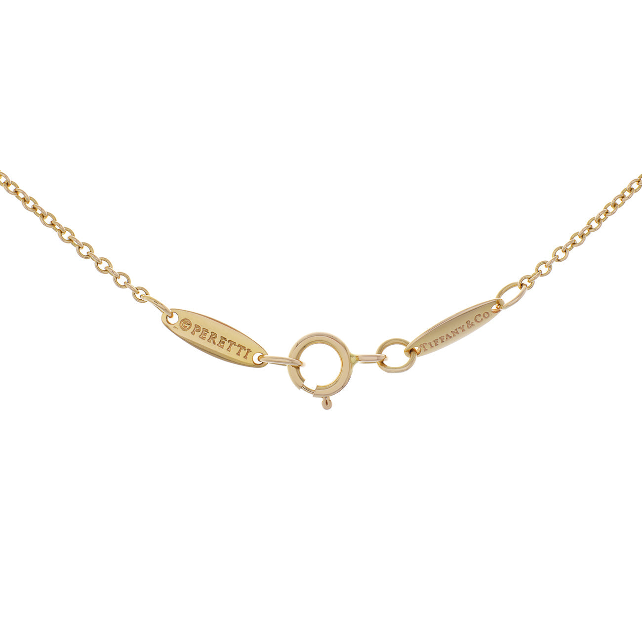 Exclusive Tiffany & Co. 18K Yellow Gold 0.17 Carat Diamonds by the Yard Single Pendant — Back View