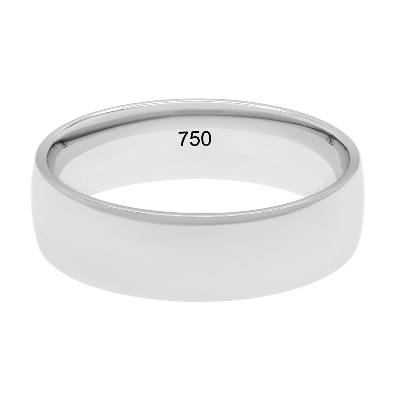 Exclusive 18K White Gold Band Ring — 7.25 — Front View