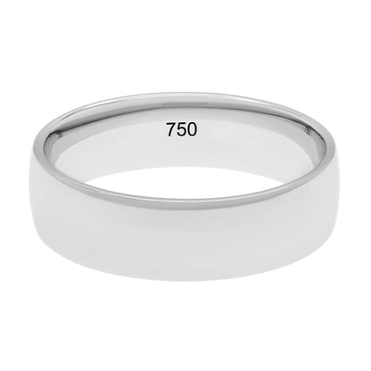 Exclusive 18K White Gold Band Ring — 7.25 — Front View