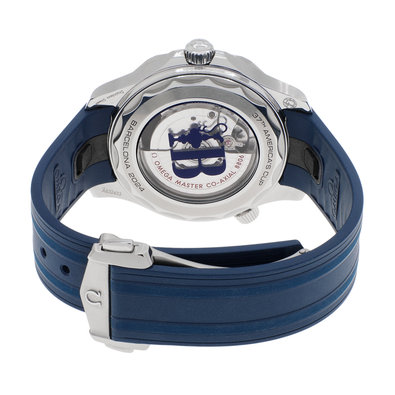 Exclusive Omega Stainless Steel Seamaster Diver 300M America'S Cup 210.32.42.20.04.002 — Side View