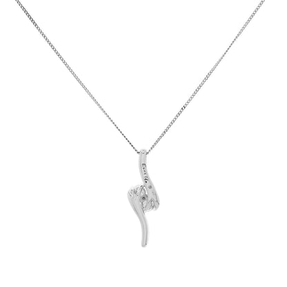 Exclusive 14K White Gold 1.08 Carat Diamond Pendant — Side View