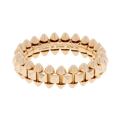 Exclusive Cartier 18K Rose Gold Small Clash De Cartier Ring — Front View