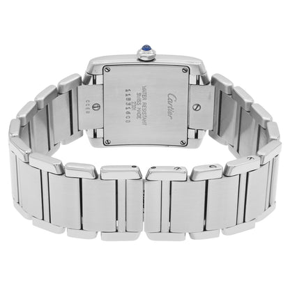 Exclusive Cartier Stainless Steel Tank Francaise 2301 — Side View