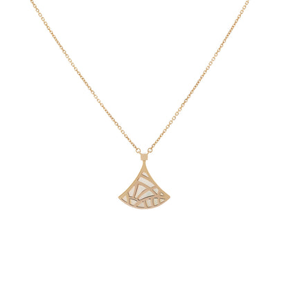 Exclusive Bulgari 18K Rose Gold Mother of Pearl Diamond Divas’ Dream Necklace — Side View