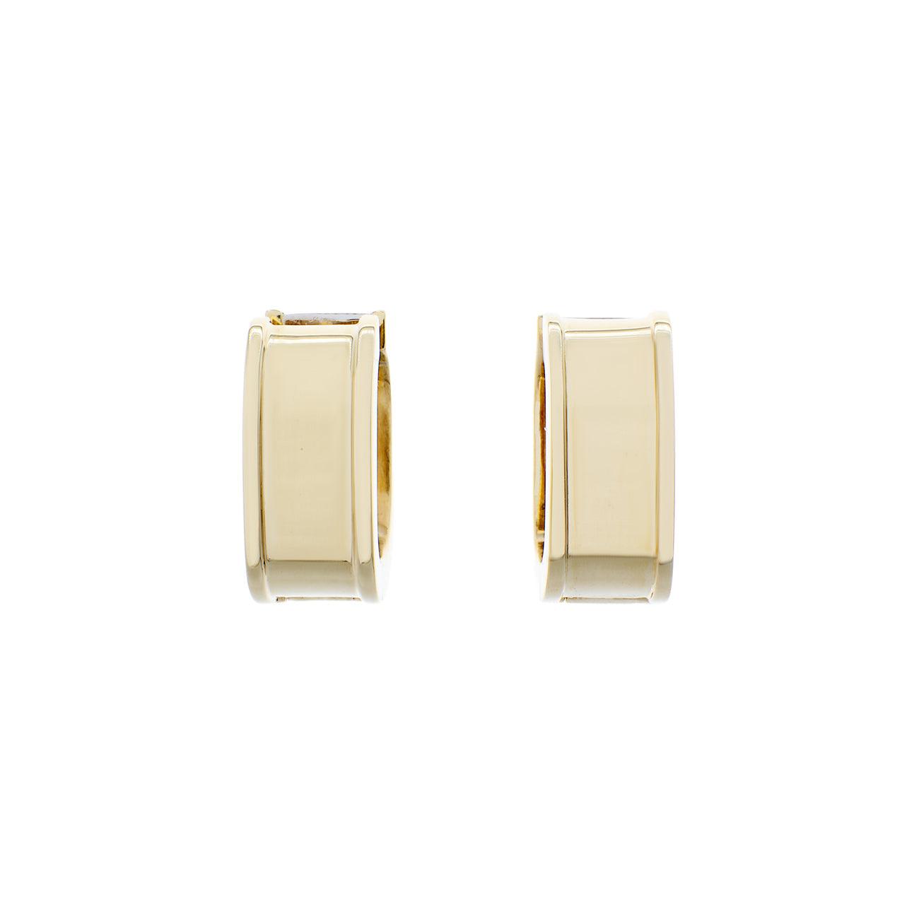 Exclusive 18K Yellow Gold 0.72 Carat Diamond Earrings — Side View