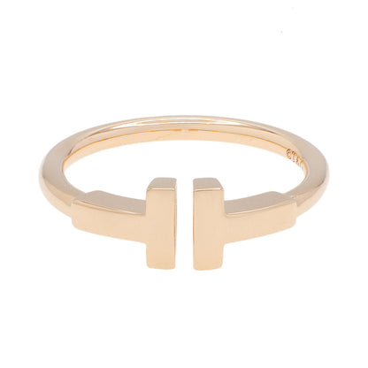 Exclusive Tiffany & Co. 18K Rose Gold T Wire Ring — Front View