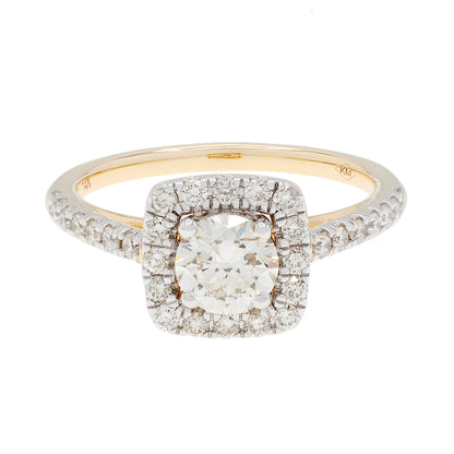 Exclusive 14K Yellow Gold 1.11 Carat Diamond Ring — 5.0 — Front View