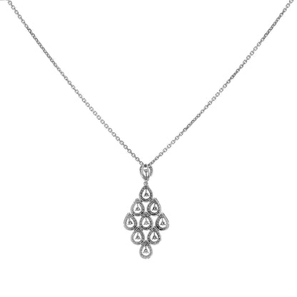 Exclusive 18K White Gold 0.95 Carat Diamond Pendant — Side View