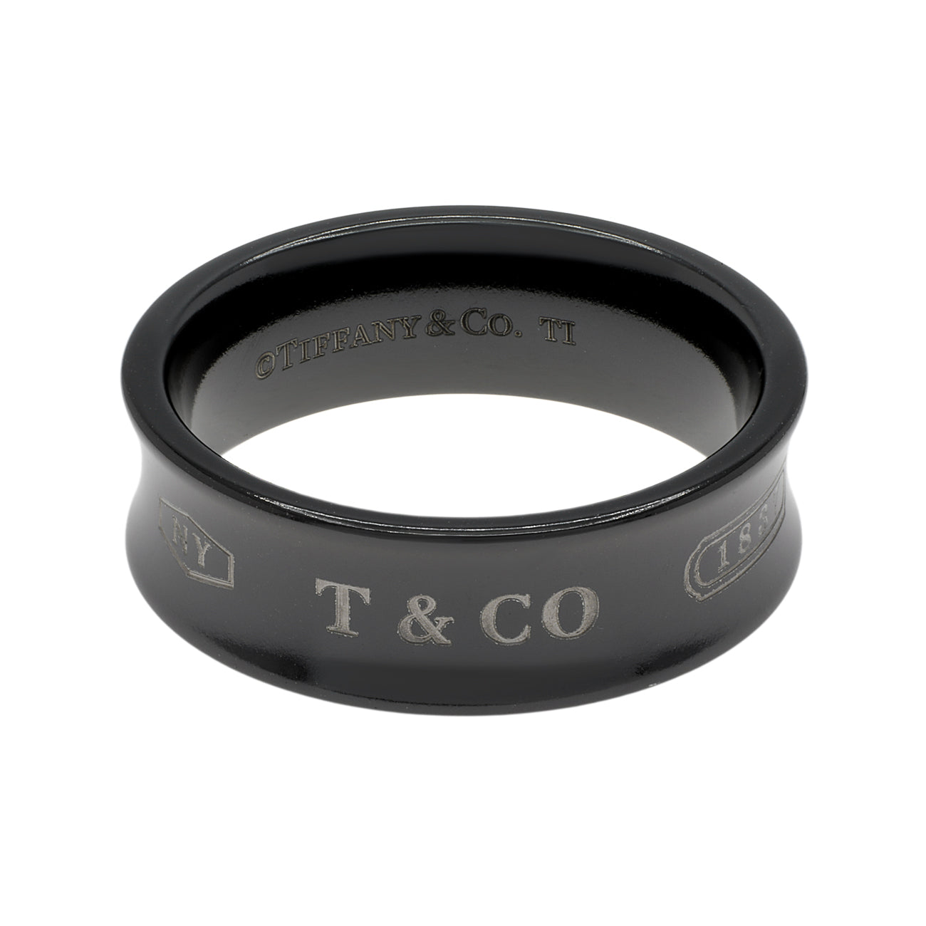 Exclusive Tiffany & Co. Titanium 1837 Ring — Front View