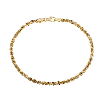 Exclusive 18K Yellow Gold Rope Bracelet — Front View