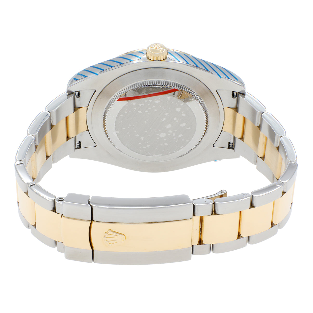 Exclusive Rolex Stainless Steel 18K Yellow Gold 'Wimbledon' Datejust II 116333 — Side View