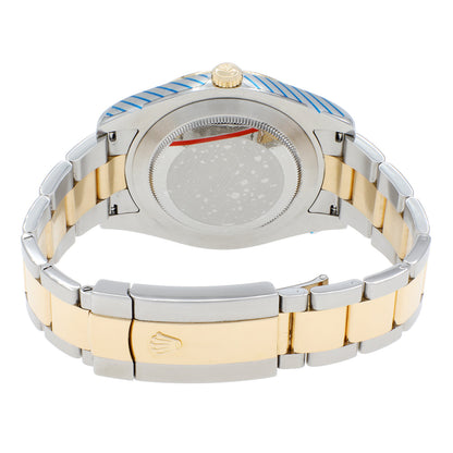 Exclusive Rolex Stainless Steel 18K Yellow Gold 'Wimbledon' Datejust II 116333 — Side View