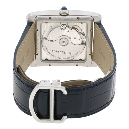 Exclusive Cartier Stainless Steel Tank MC Automatic Watch WSTA0010 — Side View