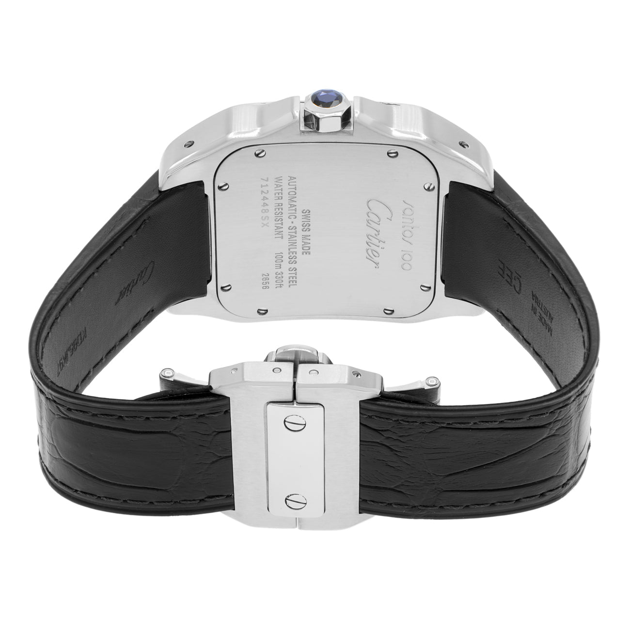 Exclusive Cartier Stainless Steel Santos 100 Large Automatic W20073X8 — Side View