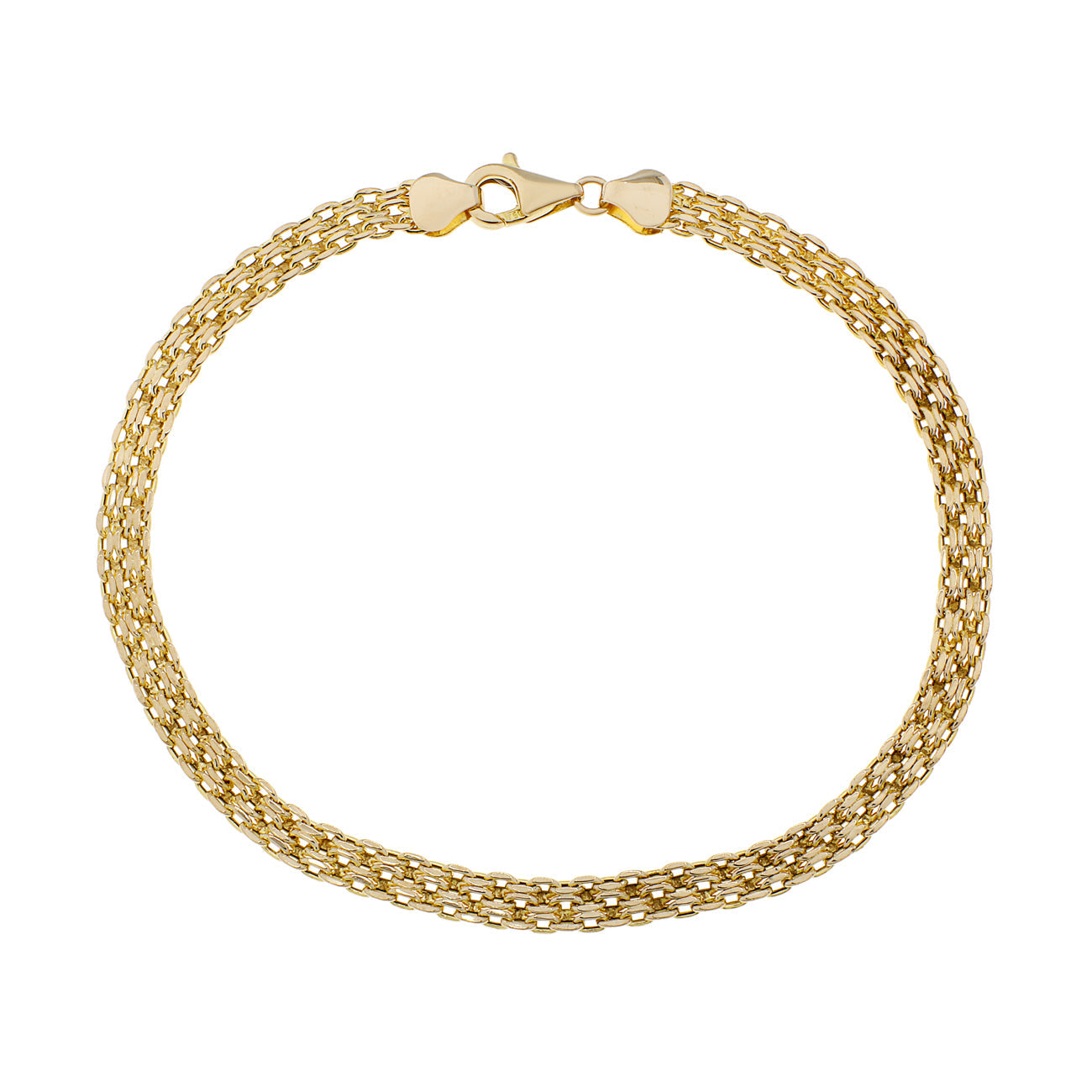 Exclusive 18K Yellow Gold Bracelet — Front View
