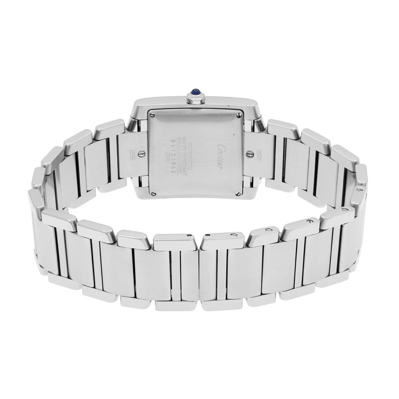 Exclusive Cartier Stainless Steel Tank Francaise Automatic W51002Q3 — Side View