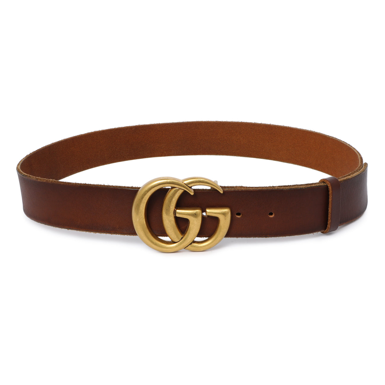 Exclusive Gucci Faded Calfskin Double G 40mm Belt — Front View