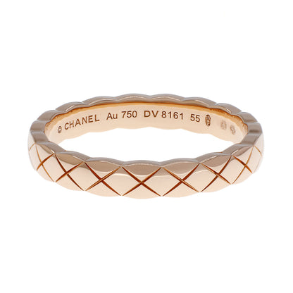 Exclusive Chanel 18K Beige Gold Mini Coco Crush Ring — Front View